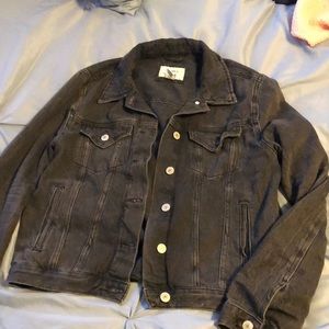 Black/gray denim jacket